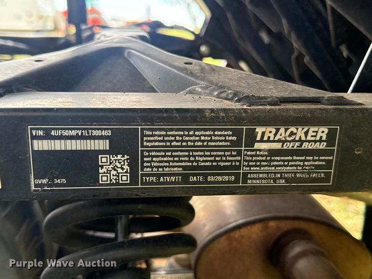 image for item FV2016 2020 Tracker 800SX utility vehicle