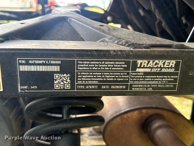 image for item FV2016 2020 Tracker 800SX utility vehicle