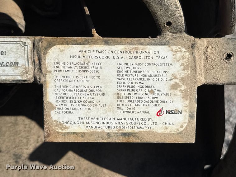 image for item FV2115 2012 Massimo MSU 500 utility vehicle
