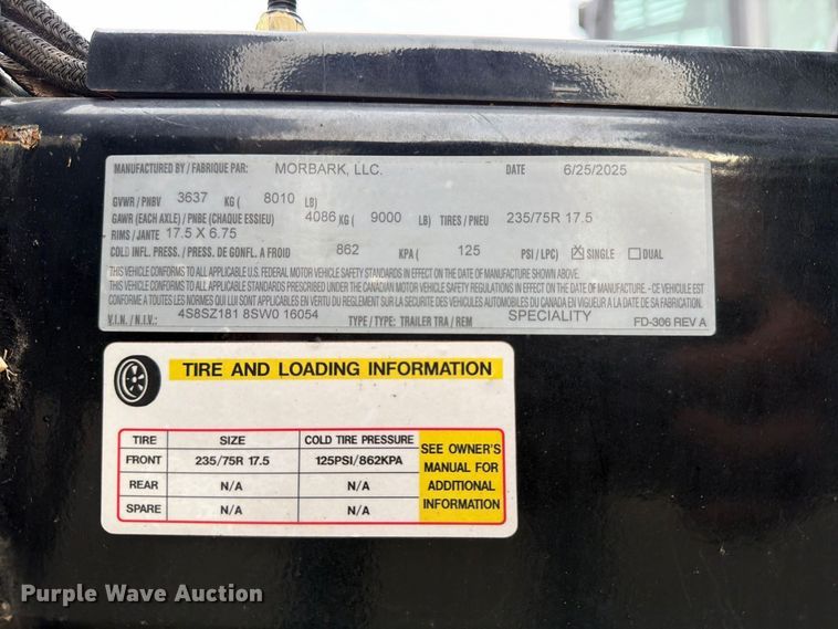 image for item FV4505 2025 Morbark BVR-16 wood chipper
