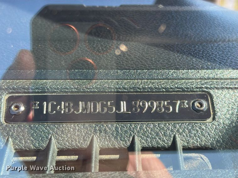 image for item FW3543 2018 Jeep Wrangler SUV