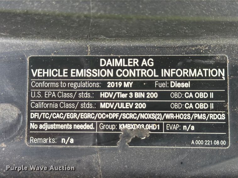 image for item YA3221 2019 Mercedes-Benz Sprinter delivery van