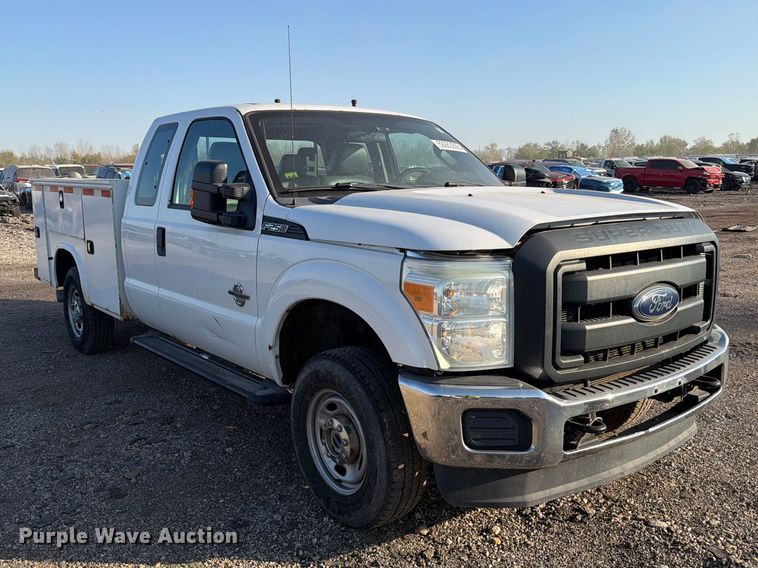 image for item YA5135 2016 Ford F250 Super Duty Ext. Cab utility bed pickup truck
