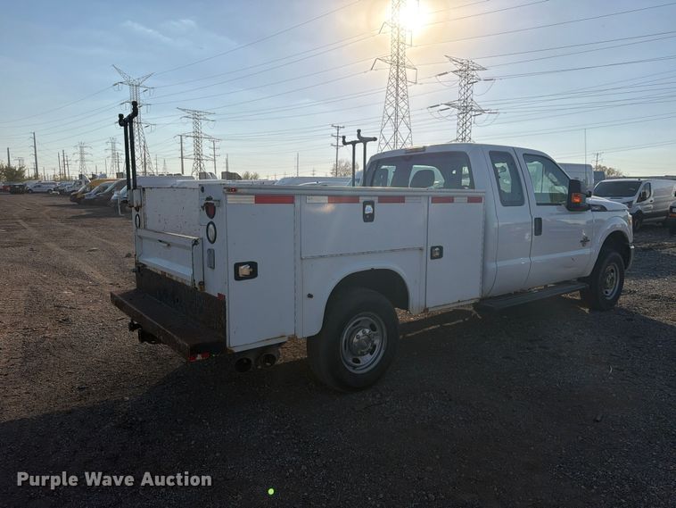 image for item YA5135 2016 Ford F250 Super Duty Ext. Cab utility bed pickup truck
