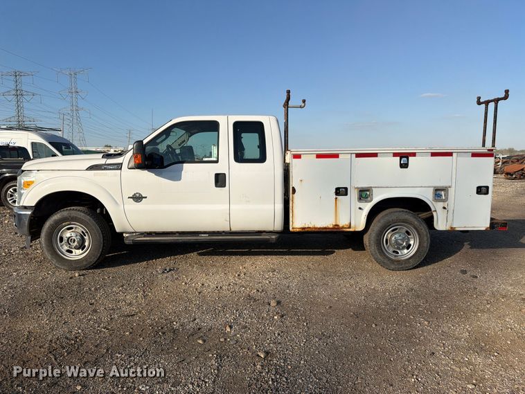 image for item YA5135 2016 Ford F250 Super Duty Ext. Cab utility bed pickup truck