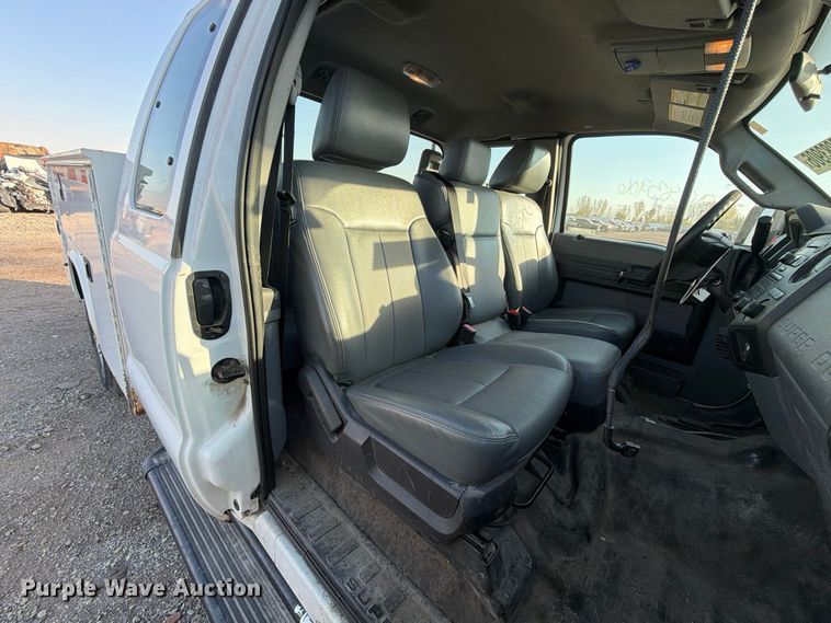image for item YA5135 2016 Ford F250 Super Duty Ext. Cab utility bed pickup truck
