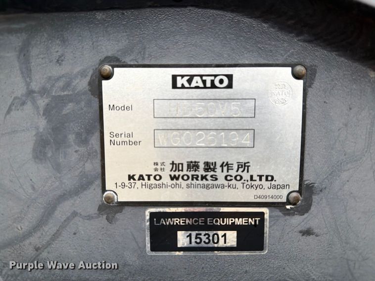image for item DT2947 Kato HD50v5 Mini excavator