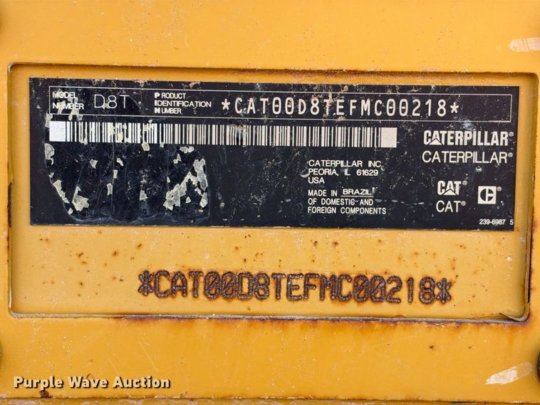 image for item DU1582 2015 Caterpillar D8T dozer