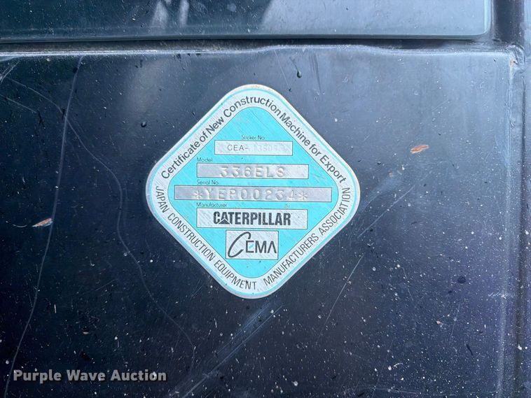 image for item DV2139 2012 Caterpillar 336E L excavator