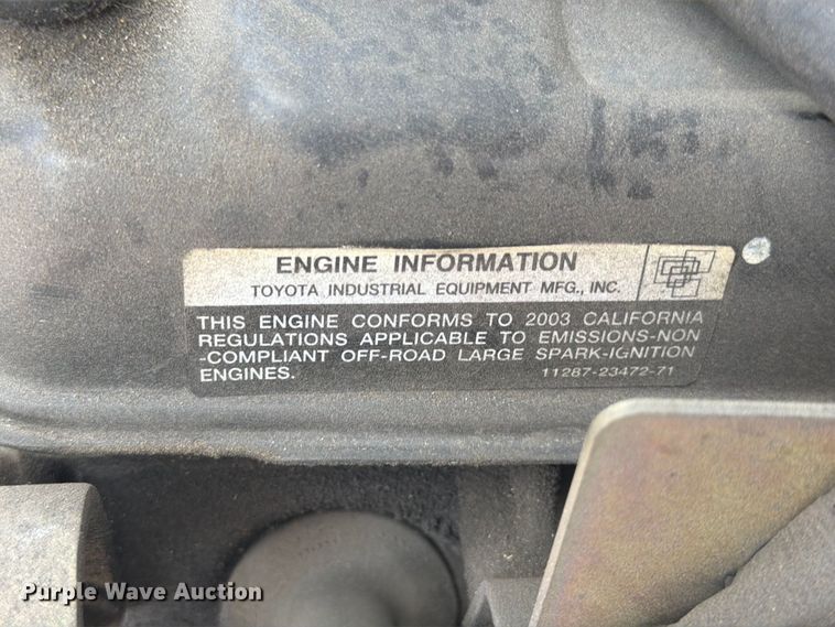 image for item EA7328 2003 Toyota 7FGU18 Forklift