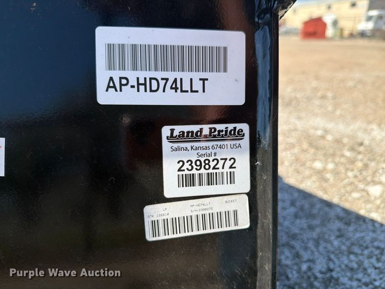 image for item EI7863 Land Pride AP-HD74LLT skid steer bucket