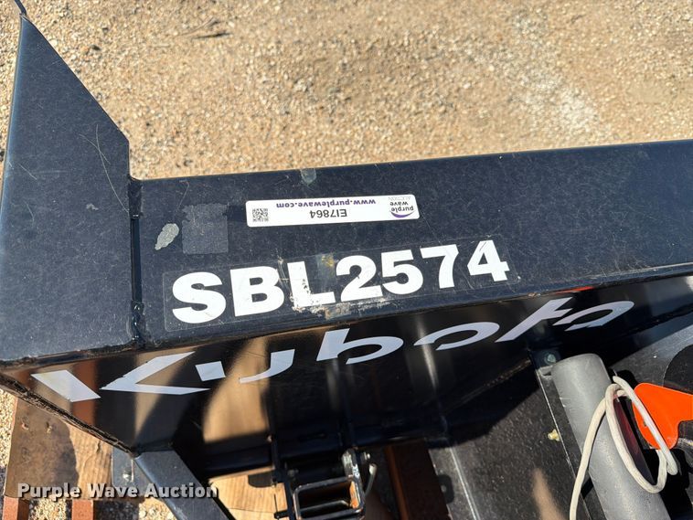 image for item EI7864 Kubota SBL2574 skid steer snow blower