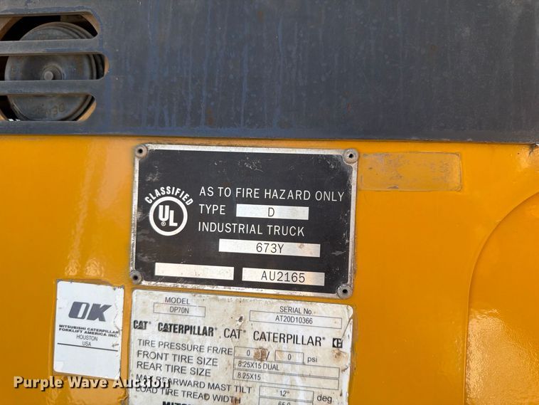 image for item ER3482 Caterpillar DP70N forklift