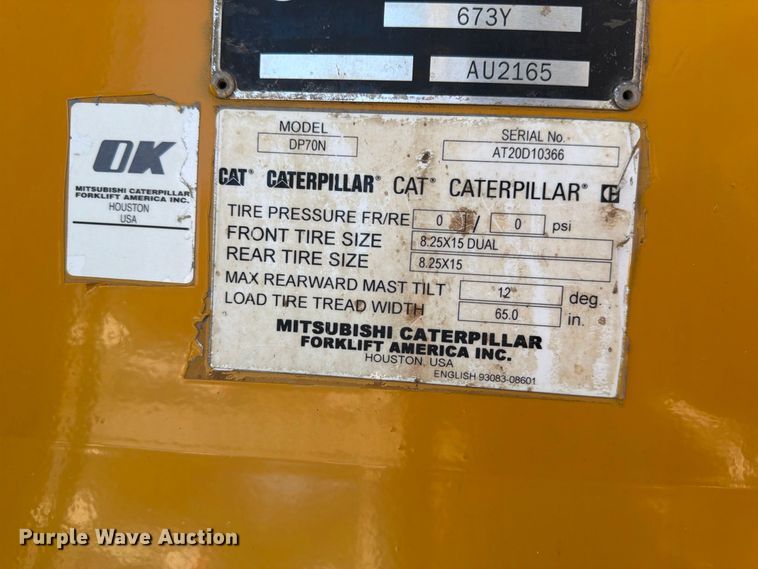image for item ER3482 Caterpillar DP70N forklift