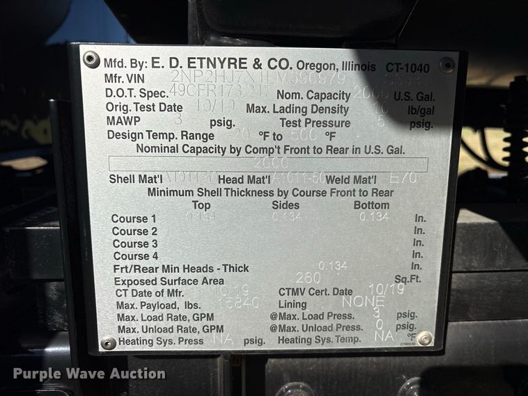 image for item ES8118 2020 Peterbilt 337 oil distributor truck