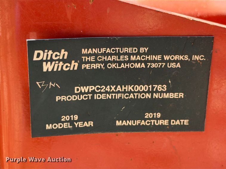 image for item ES8241 2019 Ditch Witch C24X trencher