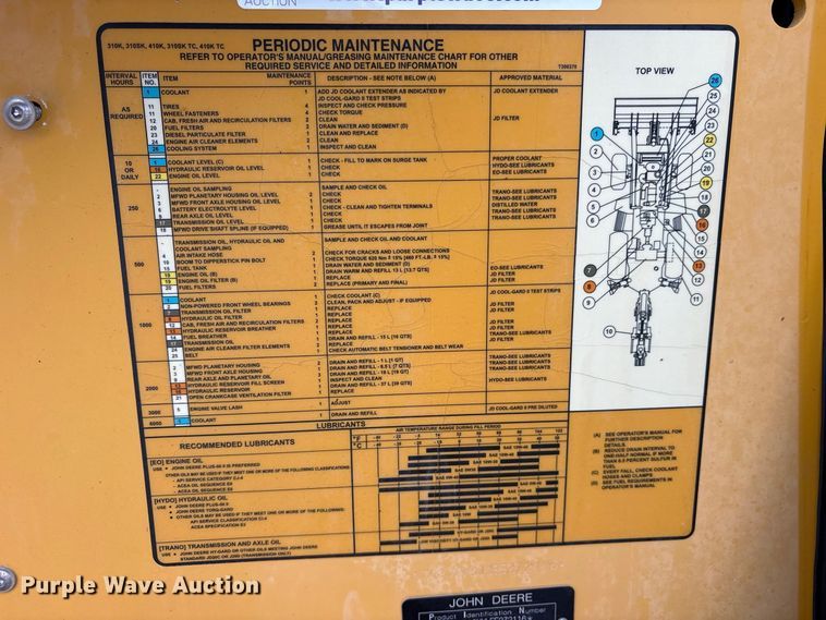 image for item ES8286 2015 John Deere 310K backhoe