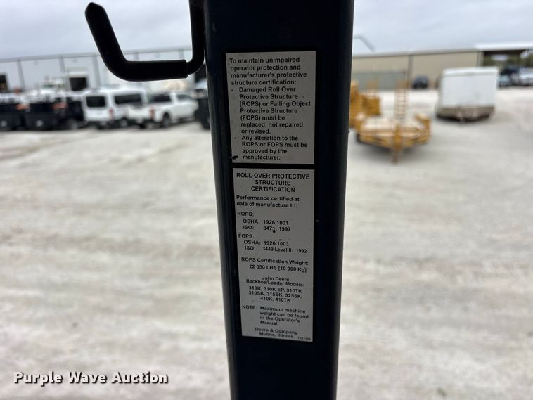 image for item ES8286 2015 John Deere 310K backhoe