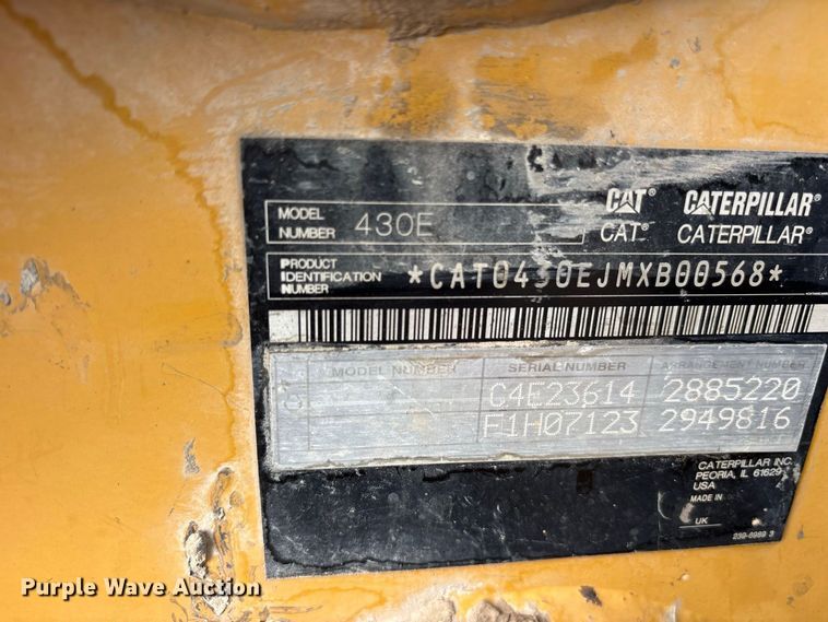 image for item ES8298 2012 Caterpillar 430E IT backhoe