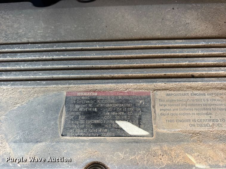 image for item ES8307 2007 Komatsu D65EX-15 dozer