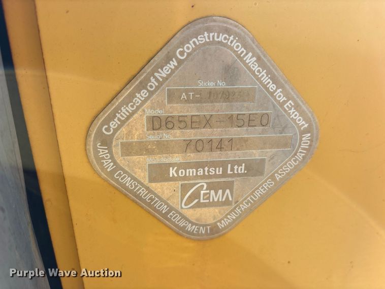 image for item ES8307 2007 Komatsu D65EX-15 dozer