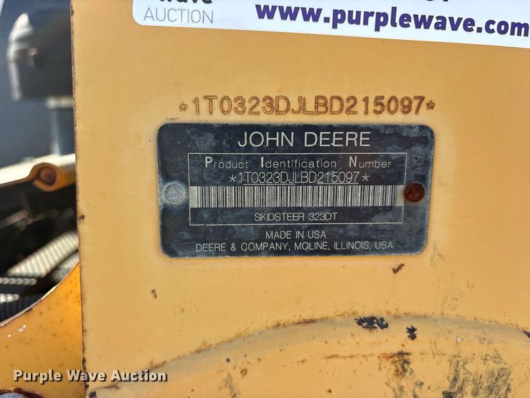 image for item ES8457 2012 John Deere 323D tracked skid steer loader