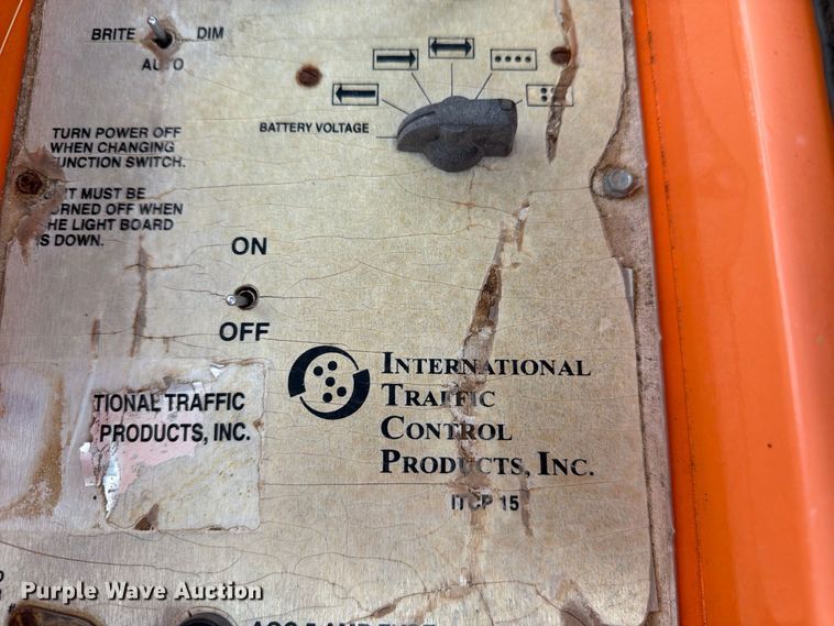 image for item EU5914 International Traffic Control Products ITCP15 arrow board trailer