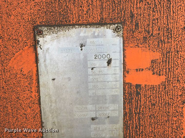 image for item EV7026 2000 JLG 660SJ boom lift
