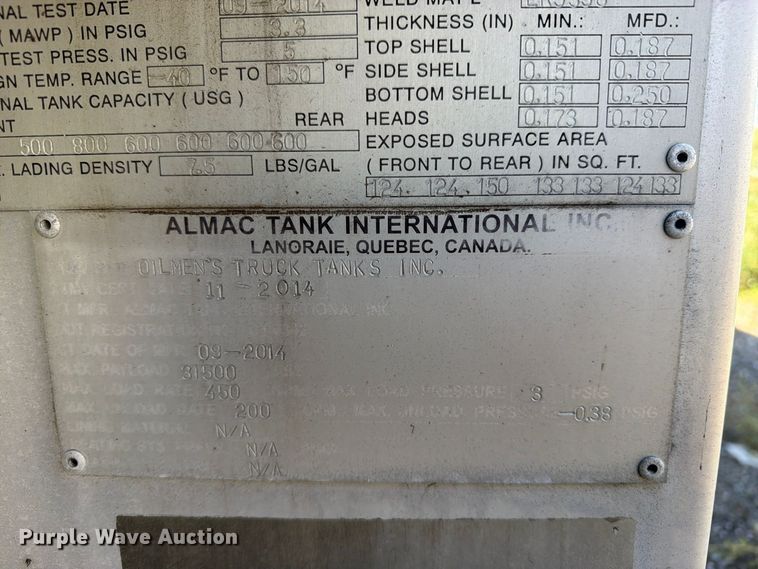 image for item EW1186 2015 Freightliner 114SD fuel truck
