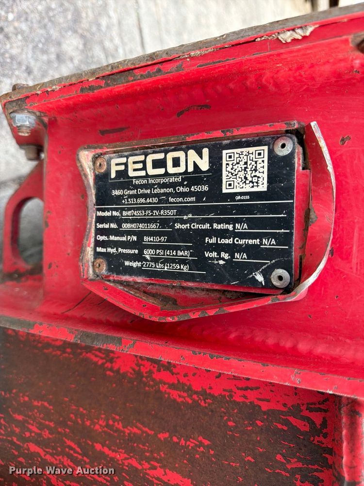 image for item EW5179 Fecon BH074SS3-FS-1V-R350T skid steer mulcher