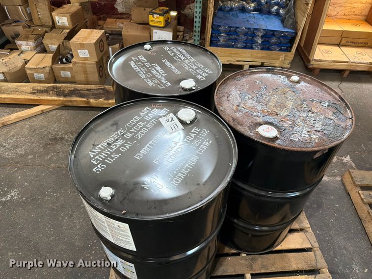 image for item EW8827 (9) 55 gallon drums of coolant concentrate