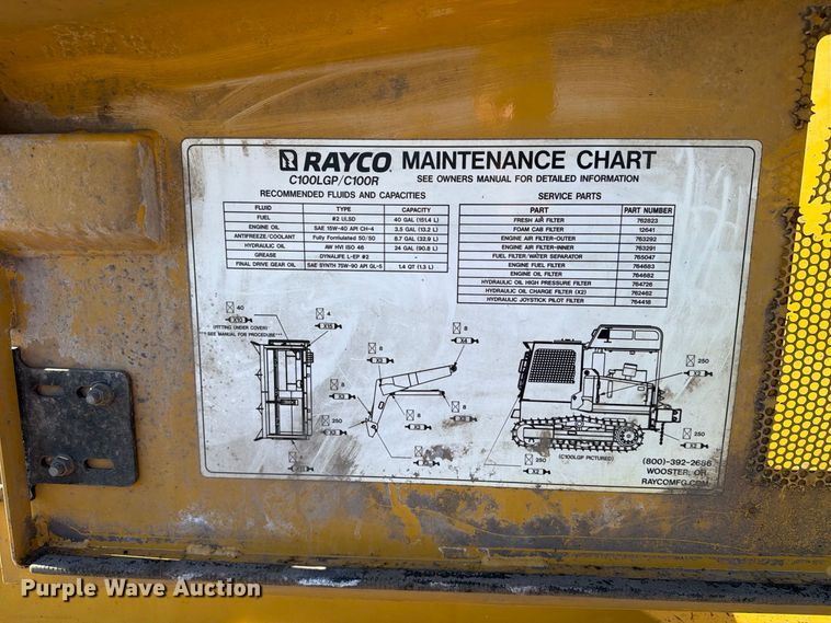 image for item EX1079 2018 Rayco C100 mulcher