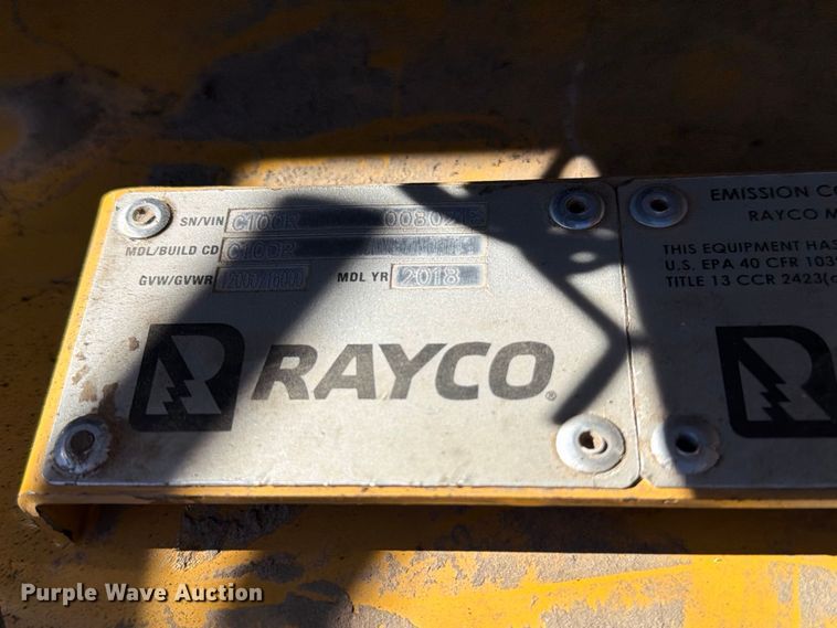 image for item EX1079 2018 Rayco C100 mulcher