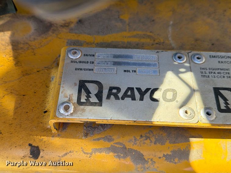 image for item EX1079 2018 Rayco C100 mulcher