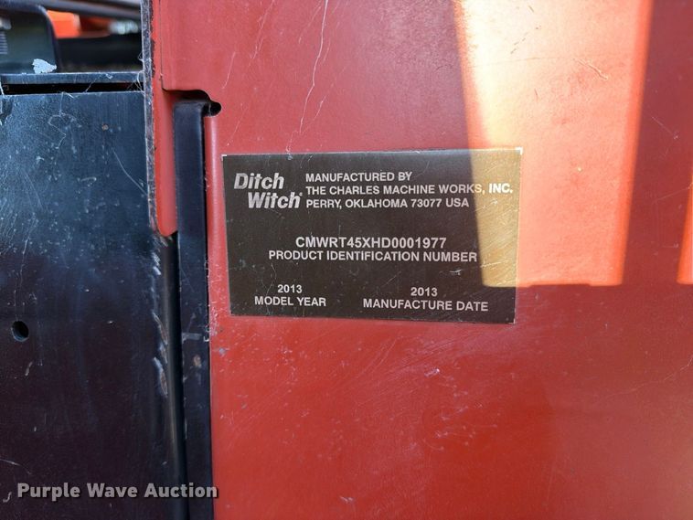 image for item EX1082 2013 Ditch Witch RT45 trencher