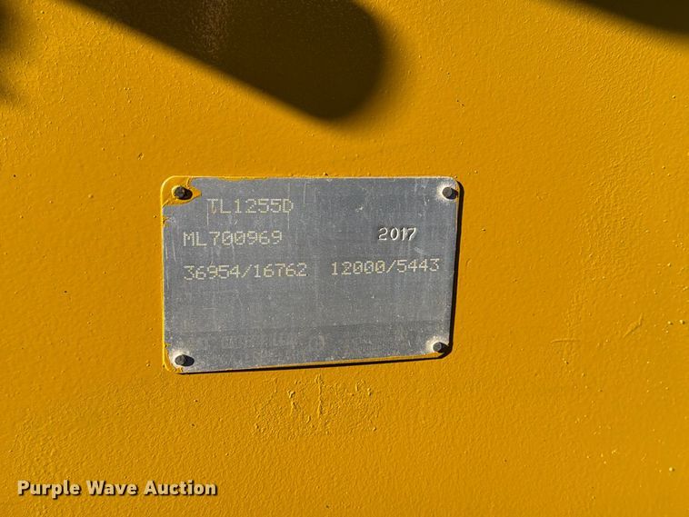 image for item EX1083 2017 Caterpillar TL1255D telehandler