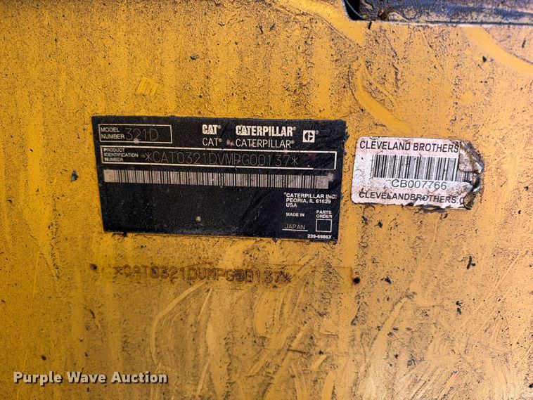 image for item EX1531 2010 Caterpillar 321D LCR excavator