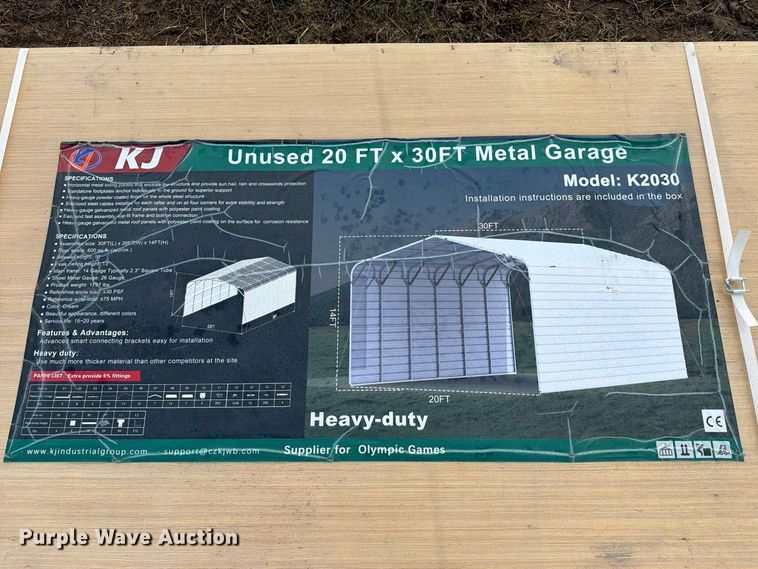 image for item EX4407 KJ K2030 metal garage
