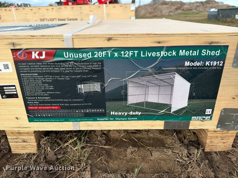 image for item EX4408 KJ K1912 livestock metal shed