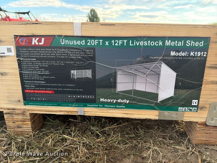 image for item EX4409 KJ K1912 livestock metal shed