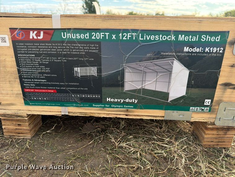 image for item EX4411 KJ K1912 livestock metal shed