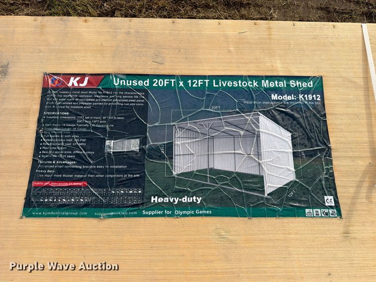 image for item EX4411 KJ K1912 livestock metal shed