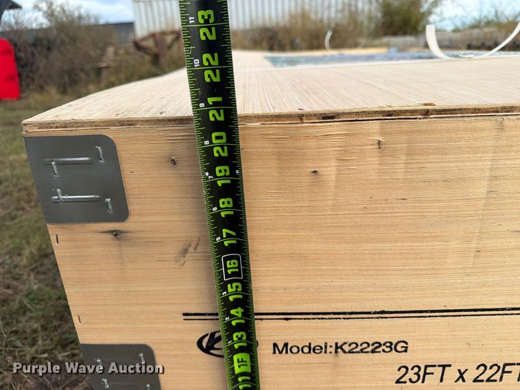 image for item EX4413 KJ K2223G double garage metal shed