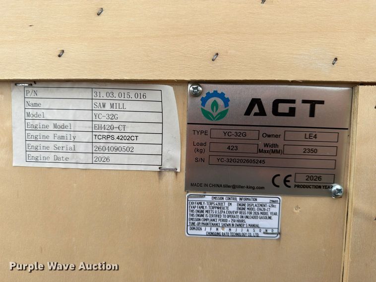 image for item EX4414 2026 AGT YC-32G sawmill