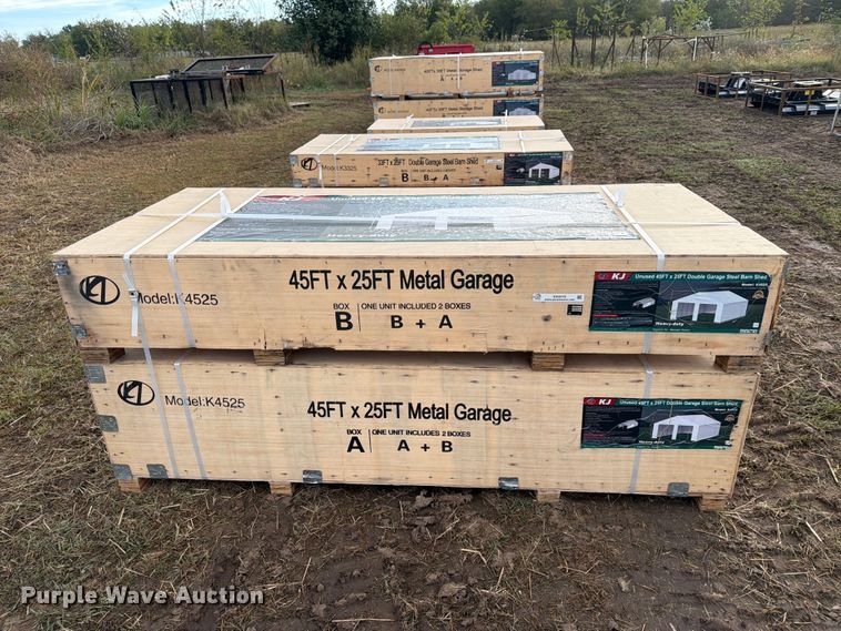 image for item EX4415 KJ K4525 Double garage steel barn
