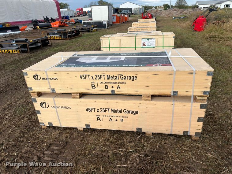 image for item EX4415 KJ K4525 Double garage steel barn