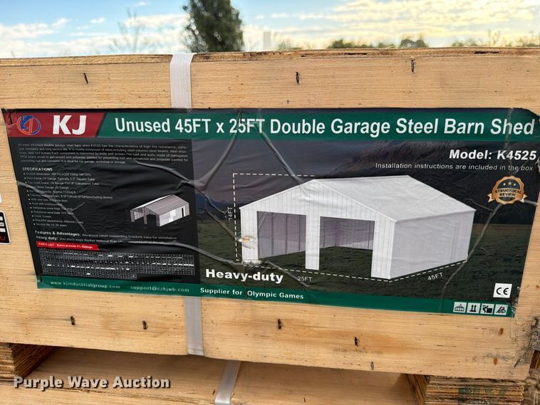 image for item EX4415 KJ K4525 Double garage steel barn