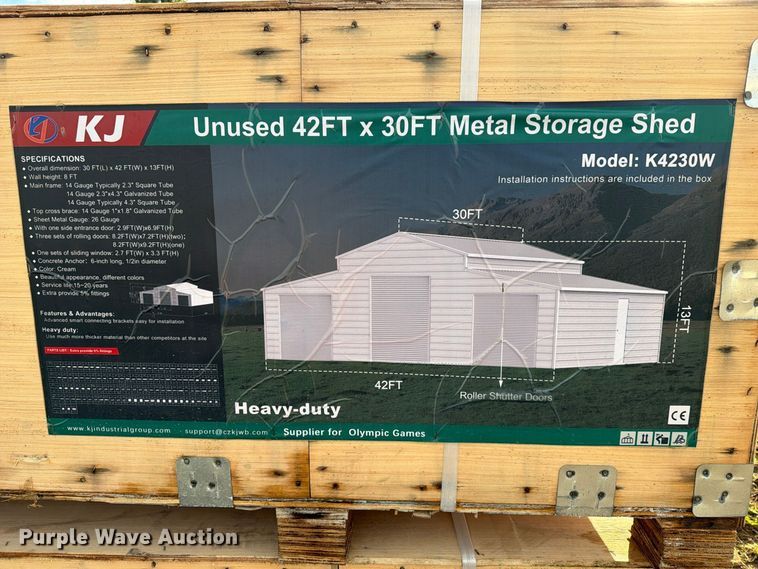 image for item EX4418 KJ K4230W metal shed