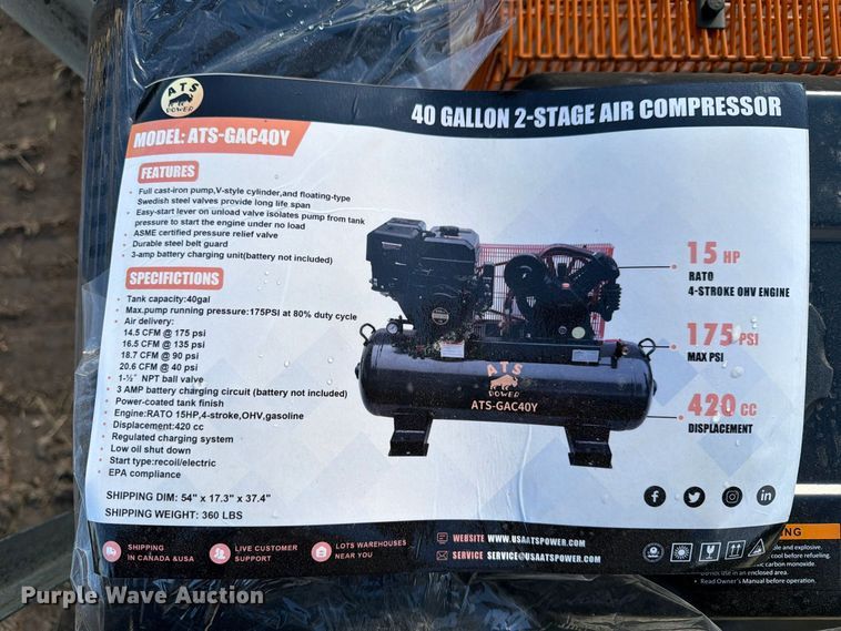 image for item EX4422 ATS ATS-GAC40Y air compressor