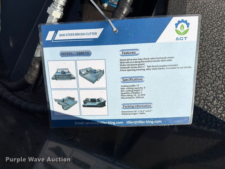 image for item EX4427 2026 Mower King SSRC skid steer brush mower